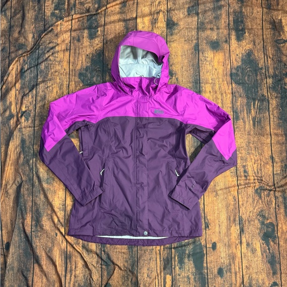 REI Rainier Rain Jacket in Pink / Purple Small - Picture 2 of 12